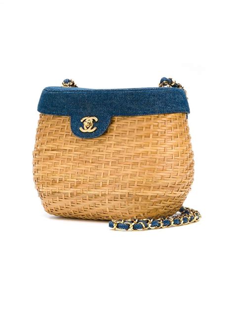 chanel vintage round basket crossbody bag